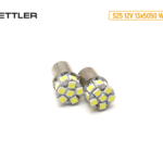 Лампа светодиодная 12V S25-13 SMD белая стоп-сигнал, повторитель 1 конт (к-т 2шт)  VETTLER