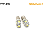 Лампа светодиодная 24V BA9S-5 SMD белая повторит.подсв фары (к-т 2шт)  VETTLER