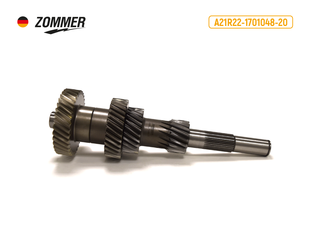 Вал промежуточный Г-3302 Next (блок шестерен КПП) дв.Cummins 2,8 35 зуб.  ZOMMER
