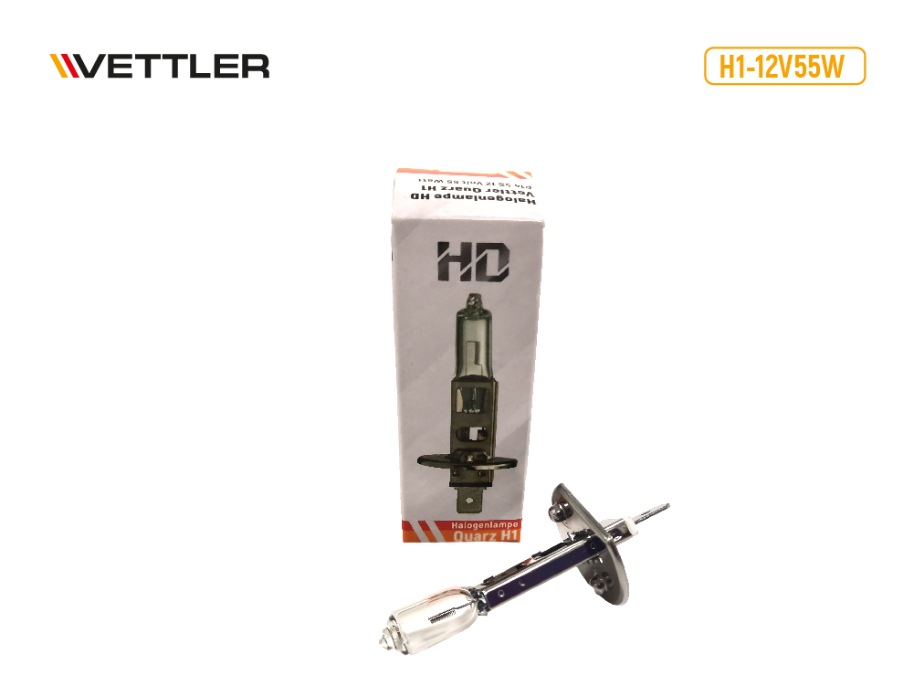 Лампа H1 12V 55W галоген QUARZ  VETTLER